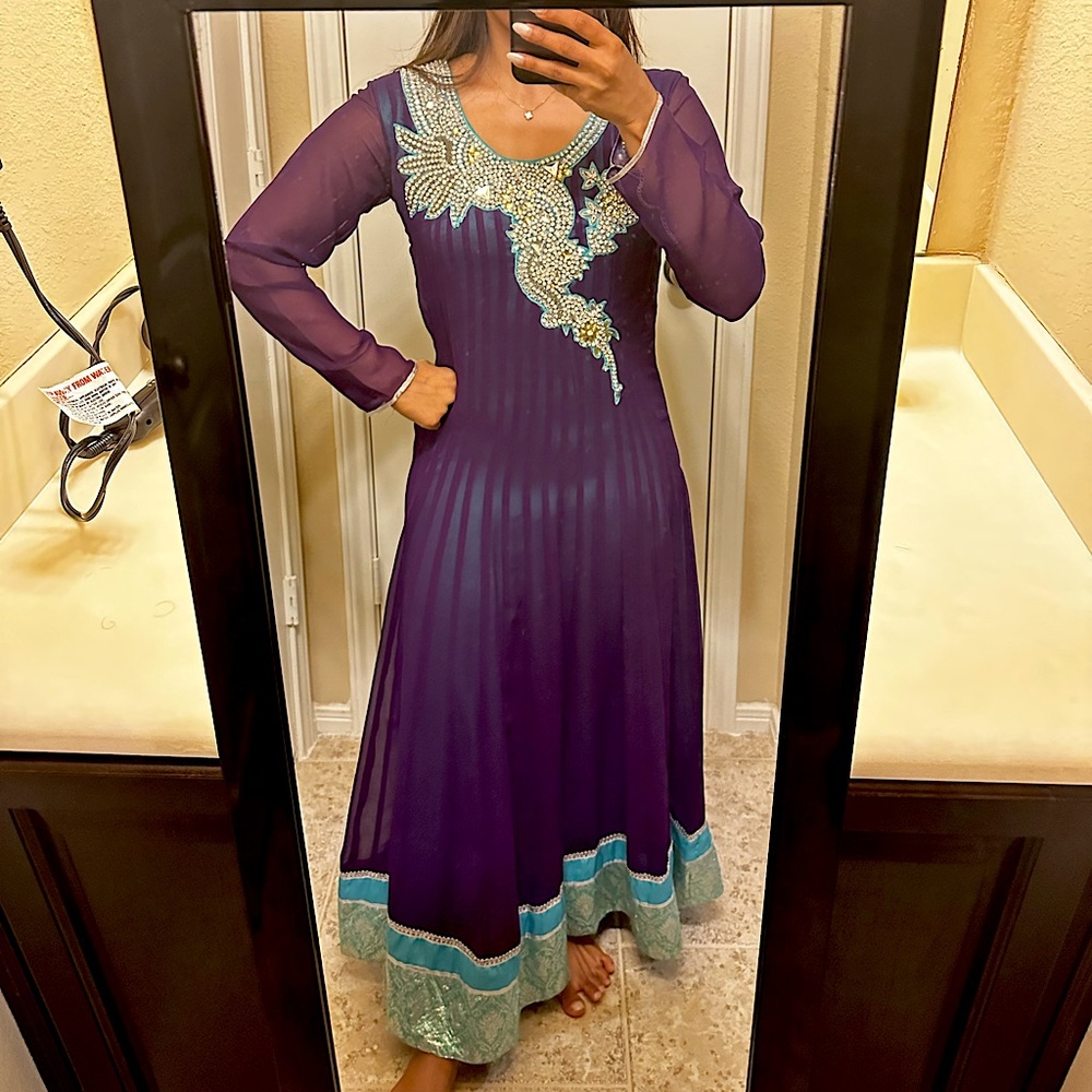 Purple Maxi Indian Dress
